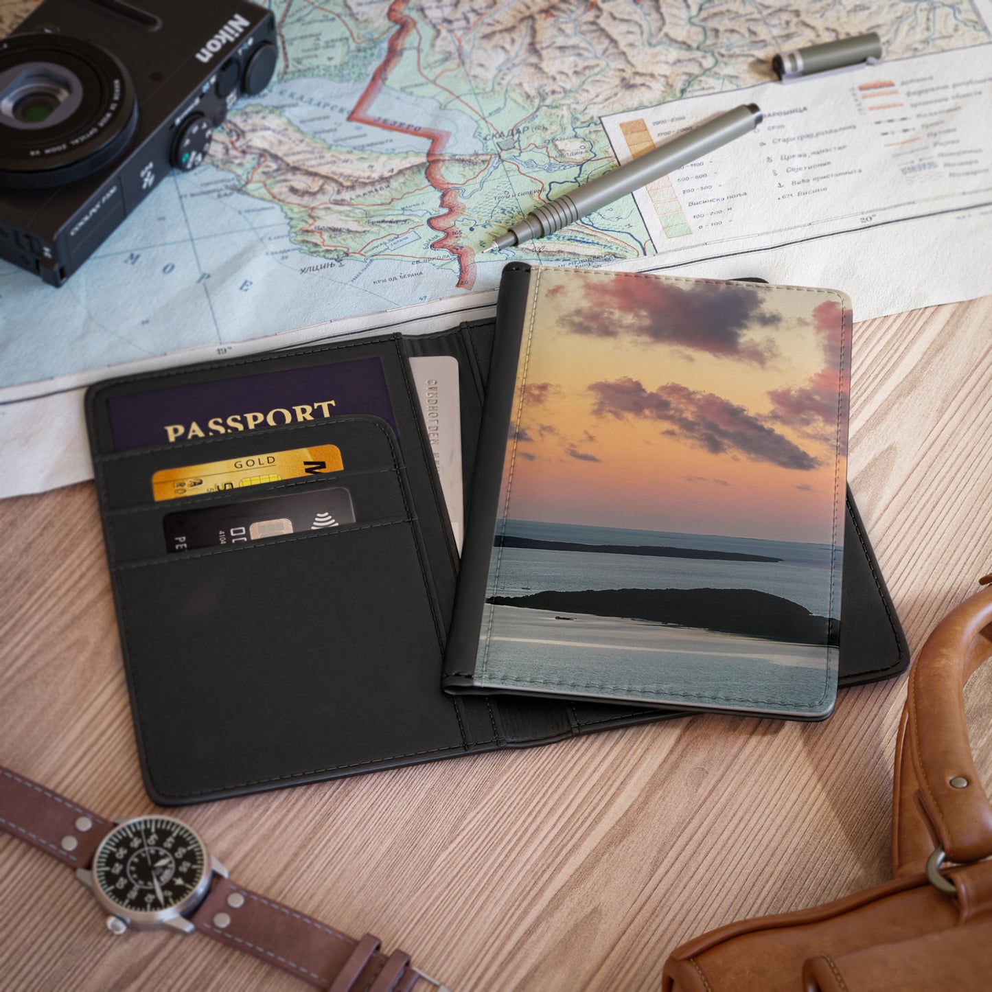 Passport Cover - "Sunset Drift"