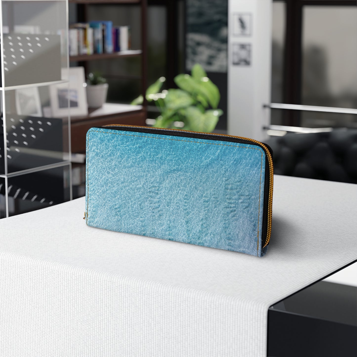Zipper Wallet - "Soft Tide"