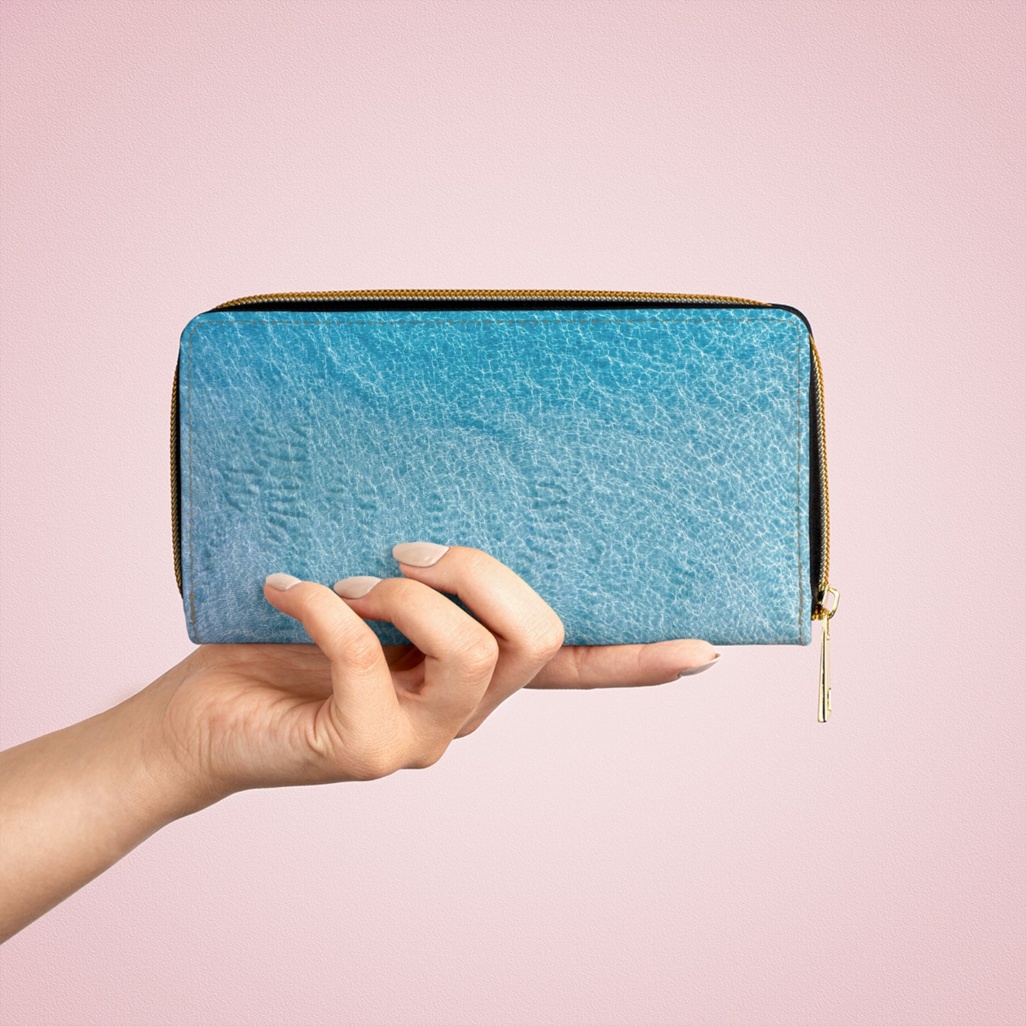 Zipper Wallet - "Soft Tide"