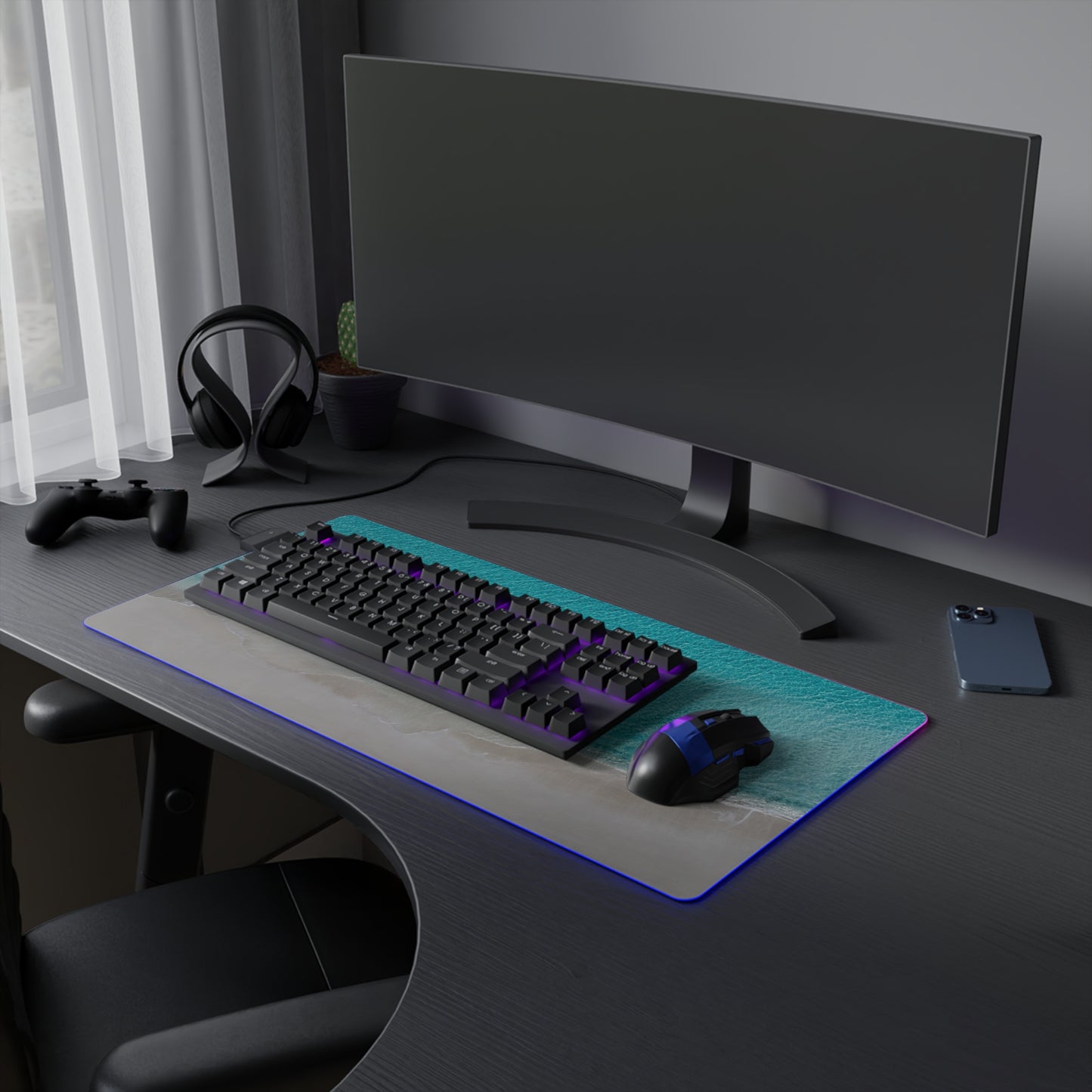 LED Gaming Desk Pad - "Still Tide"