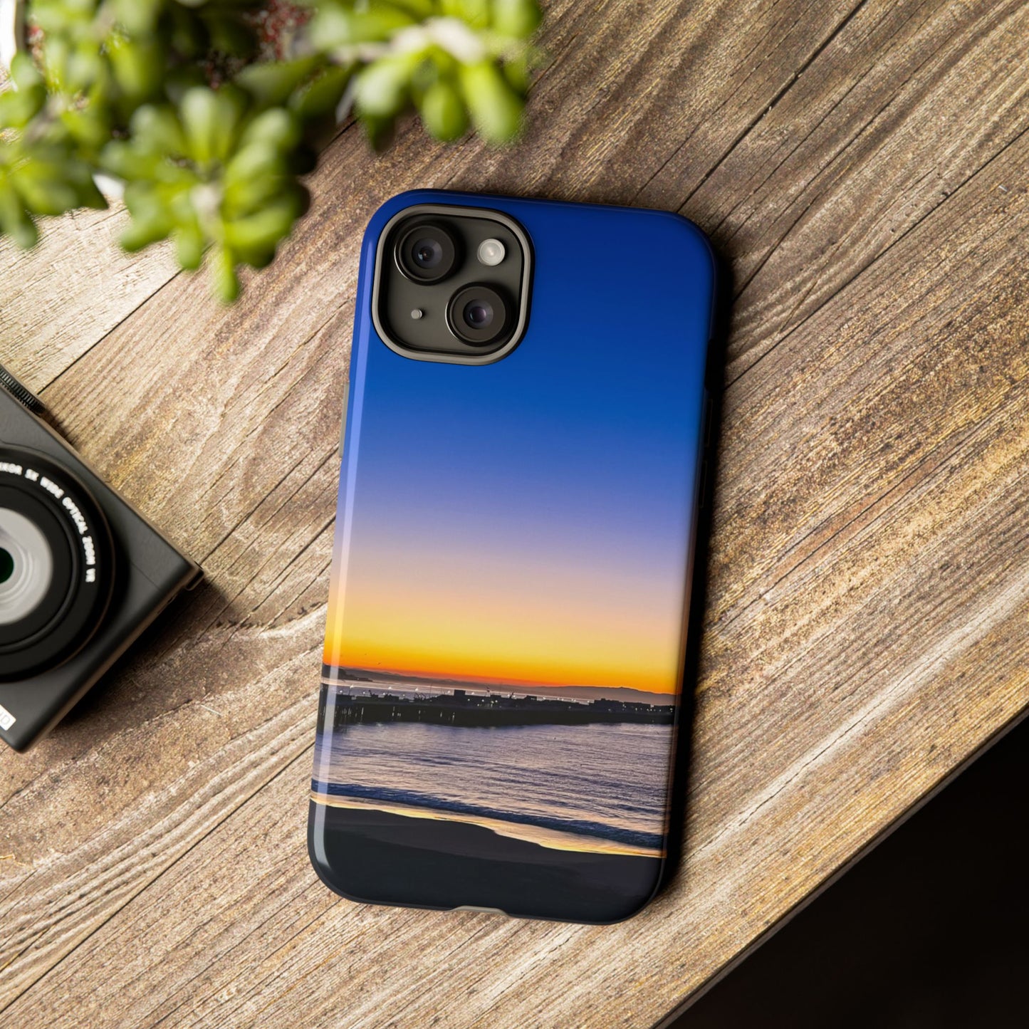 Tough Phone Case - “Golden Blues”