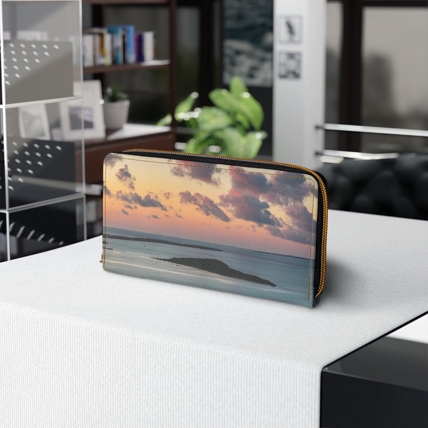 Zipper Wallet - "Sunset Drift"