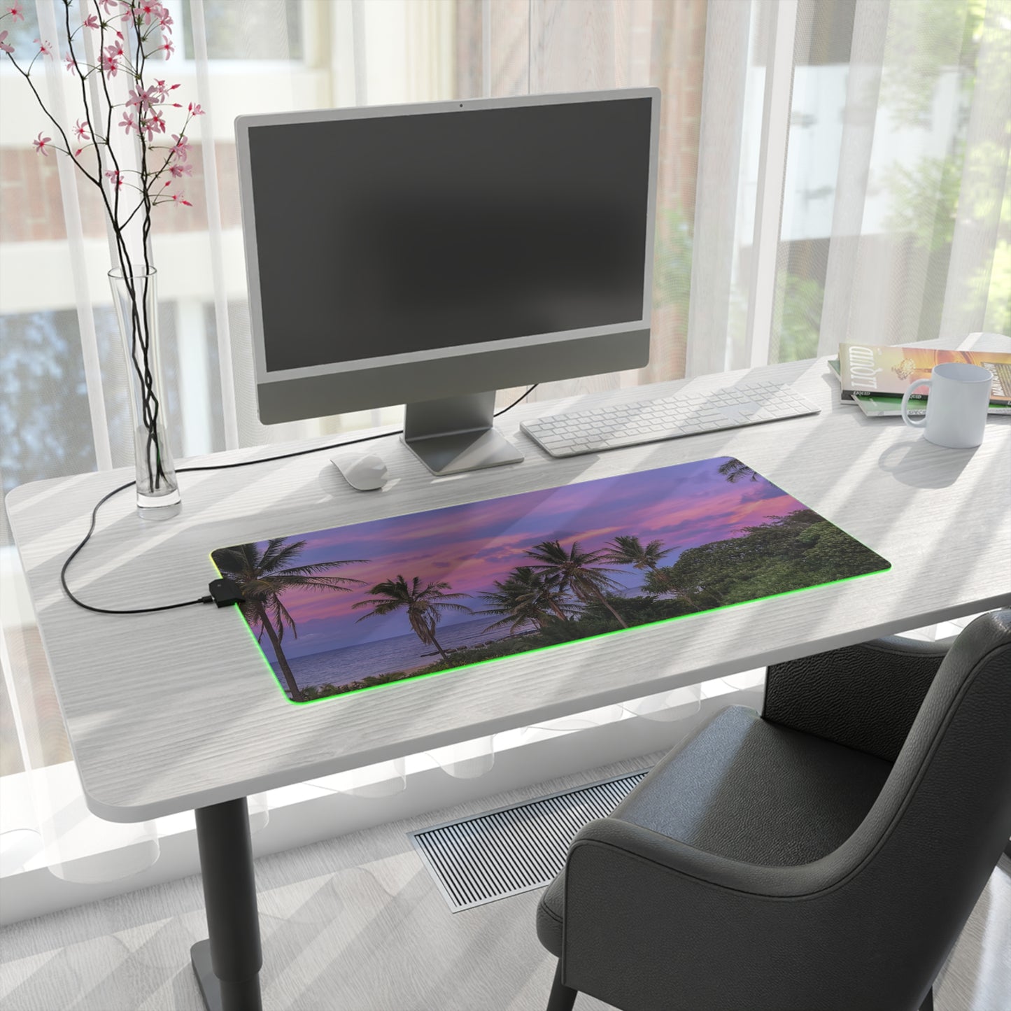 LED Gaming Desk Pad - "Bubblegum"