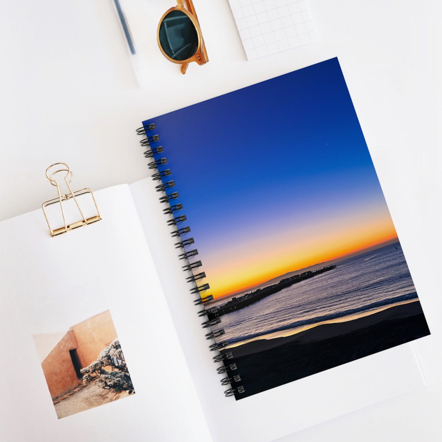Spiral Notebook — "Golden Blues"