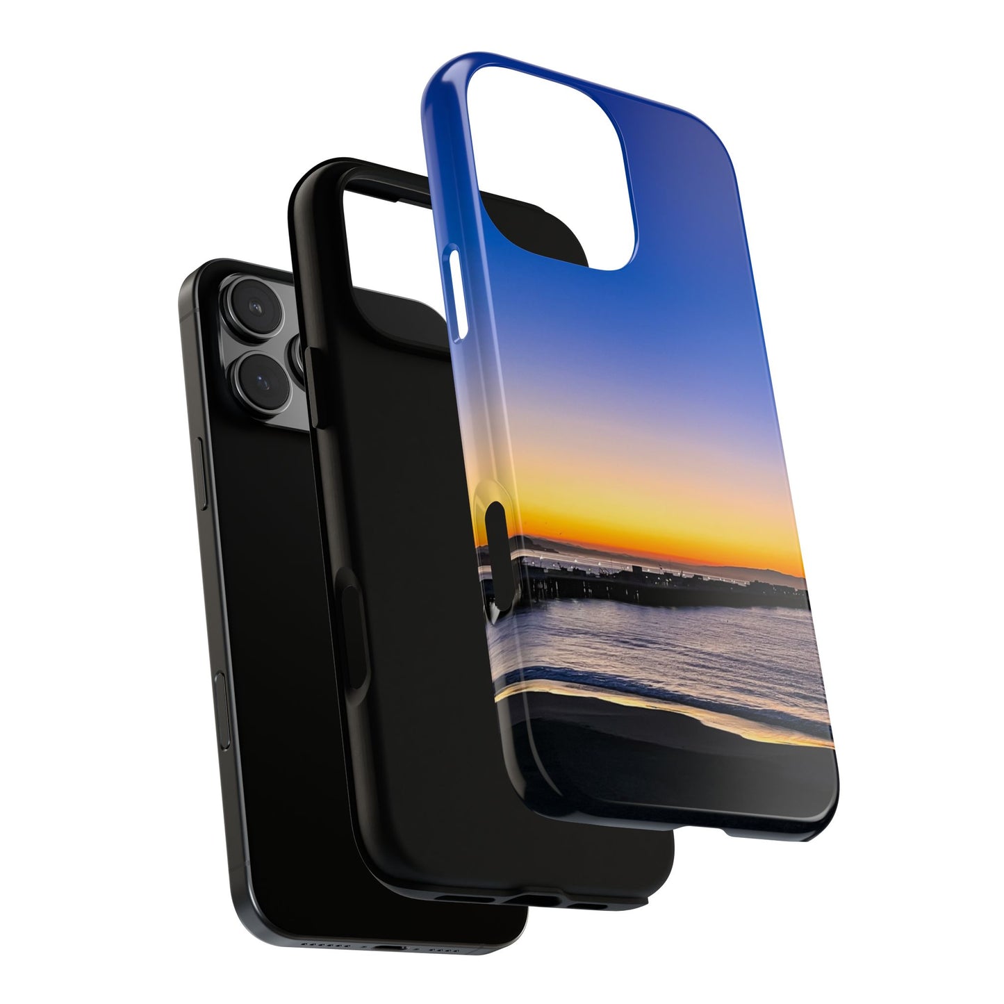 Tough Phone Case - “Golden Blues”