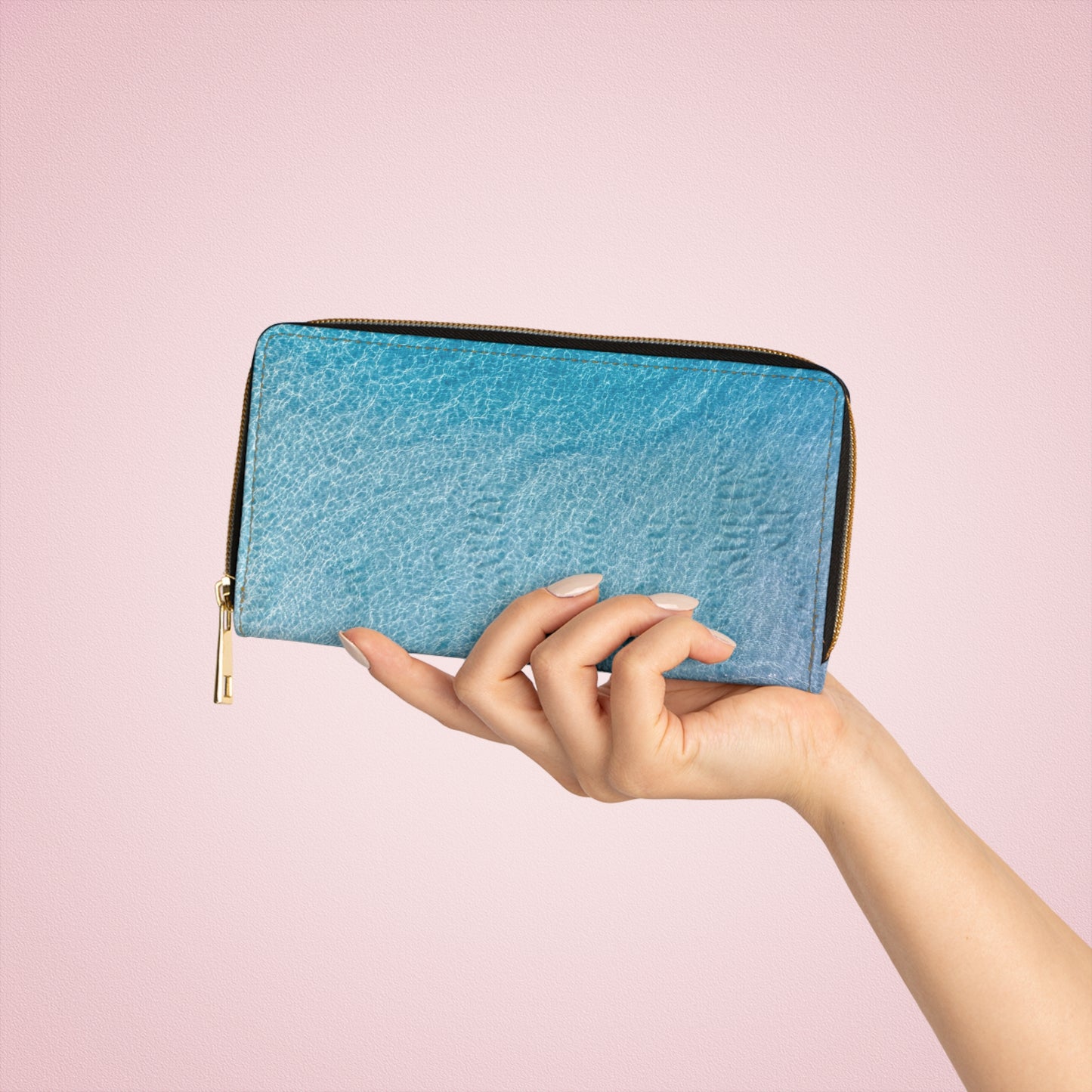 Zipper Wallet - "Soft Tide"