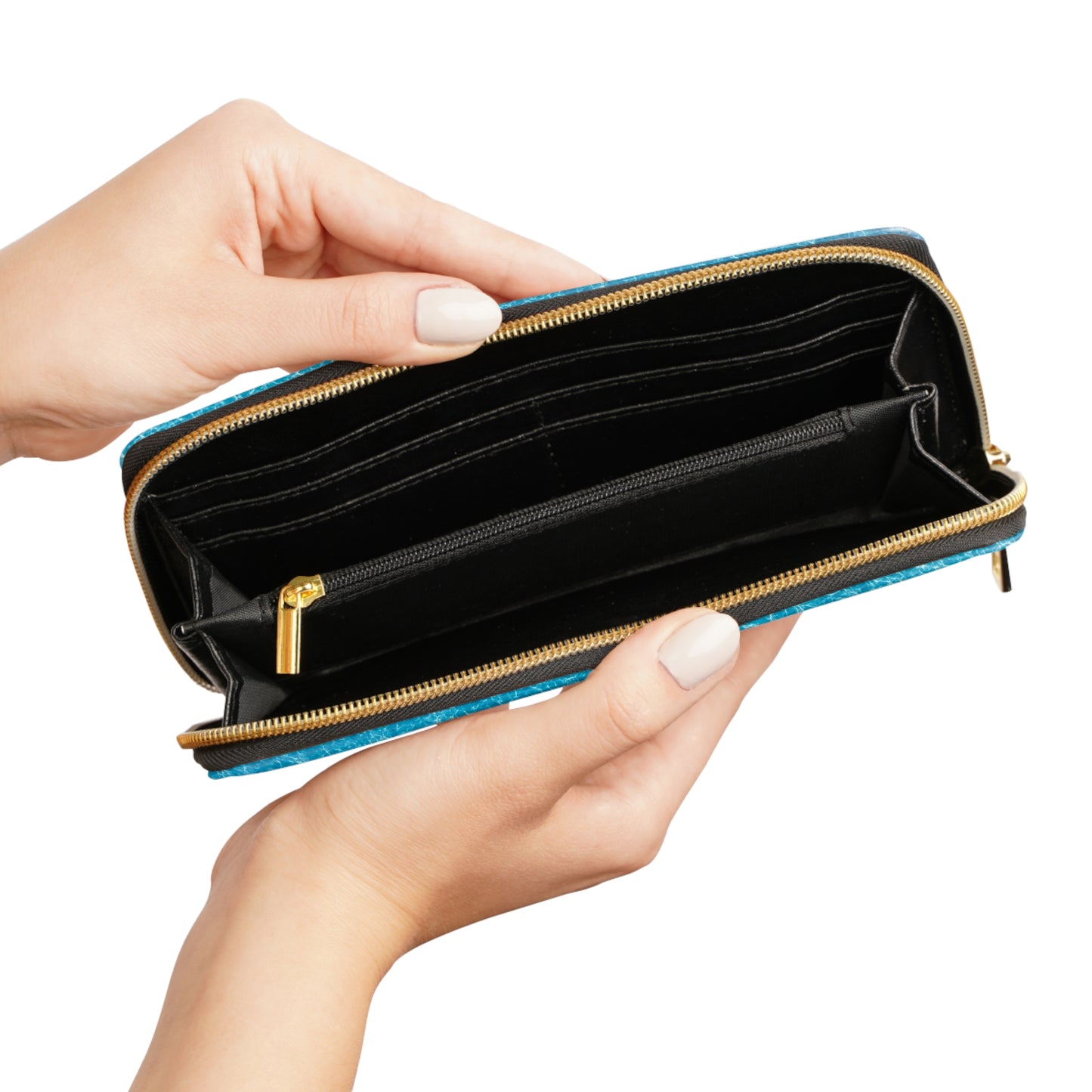 Zipper Wallet - "Soft Tide"