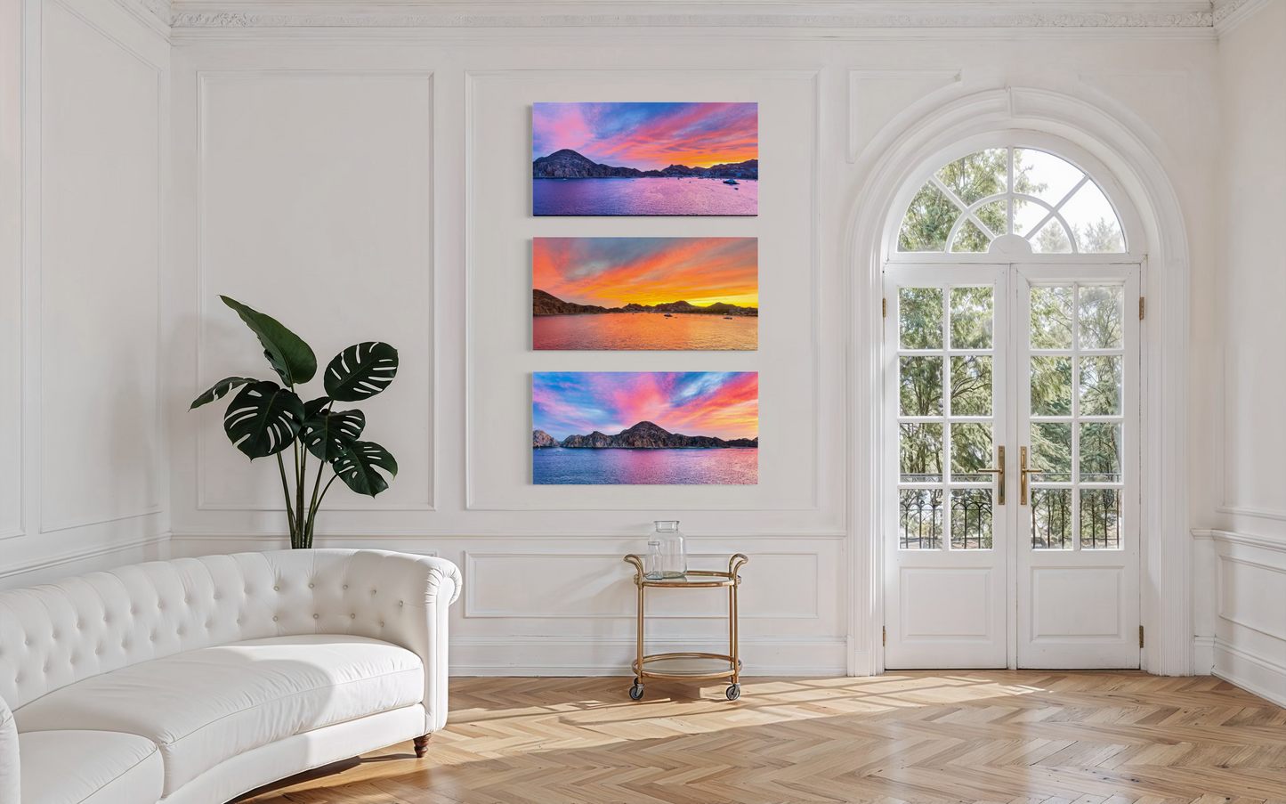 Cabo San Lucas Pastel Sunset Ocean Wall Art Set — Salty Vibes
