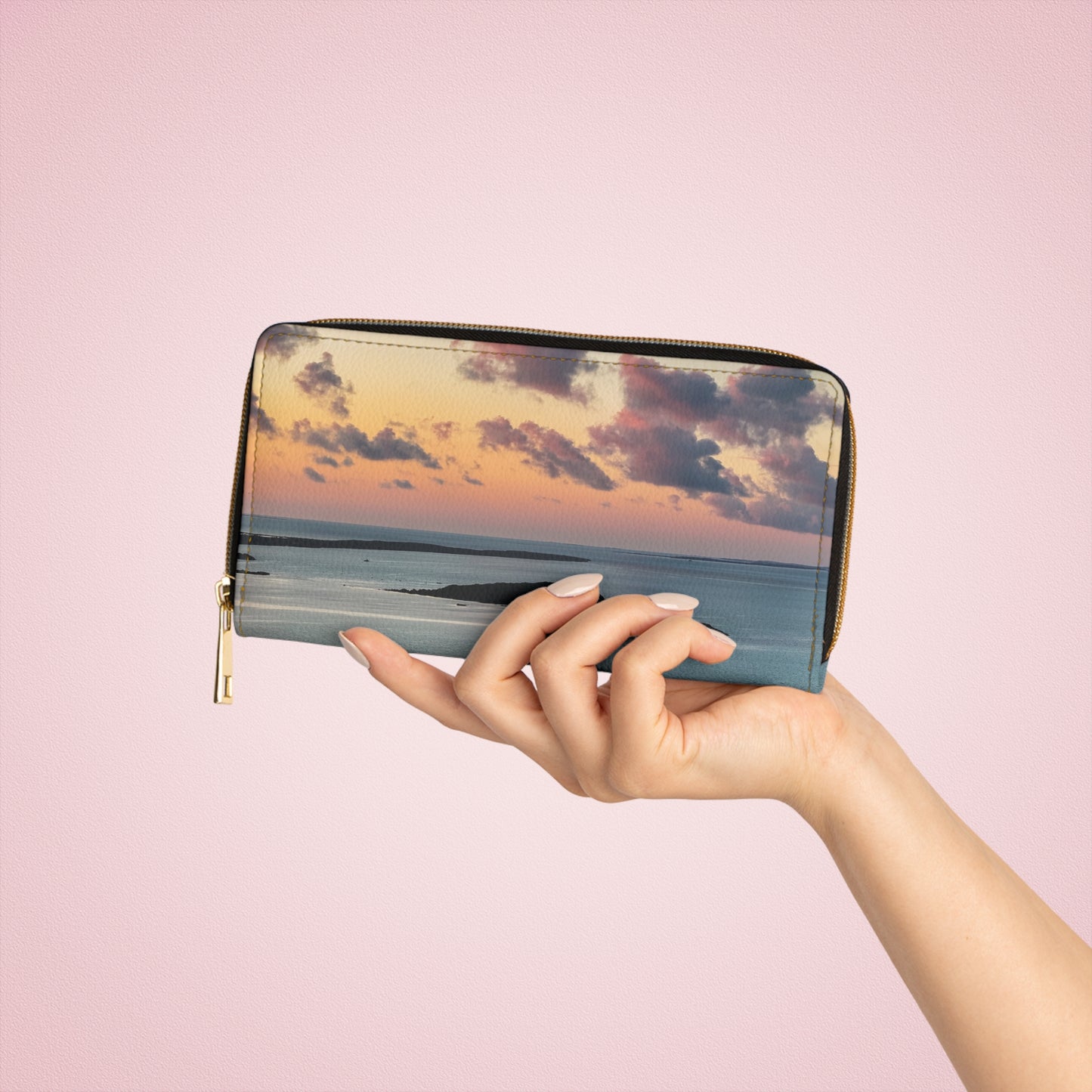 Zipper Wallet - "Sunset Drift"