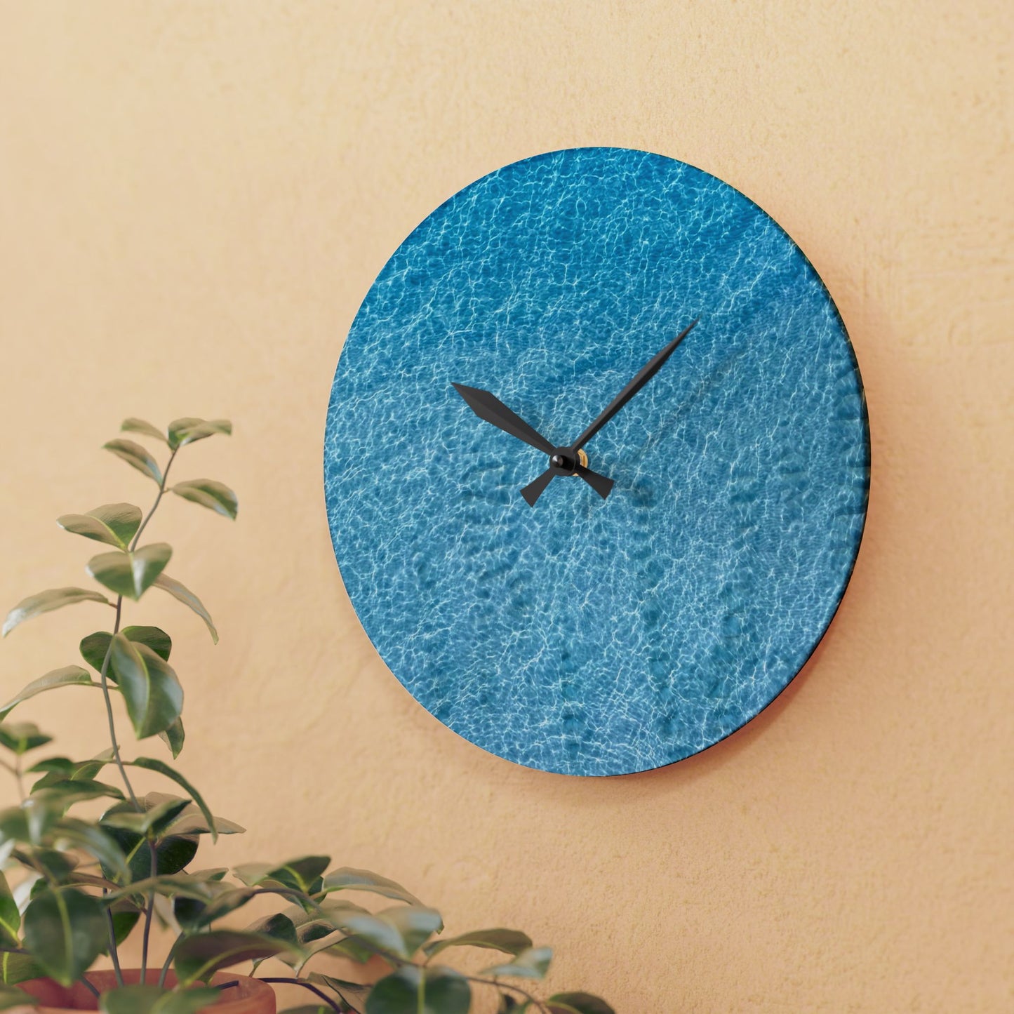 Acrylic Wall Clock - “Soft Tide”