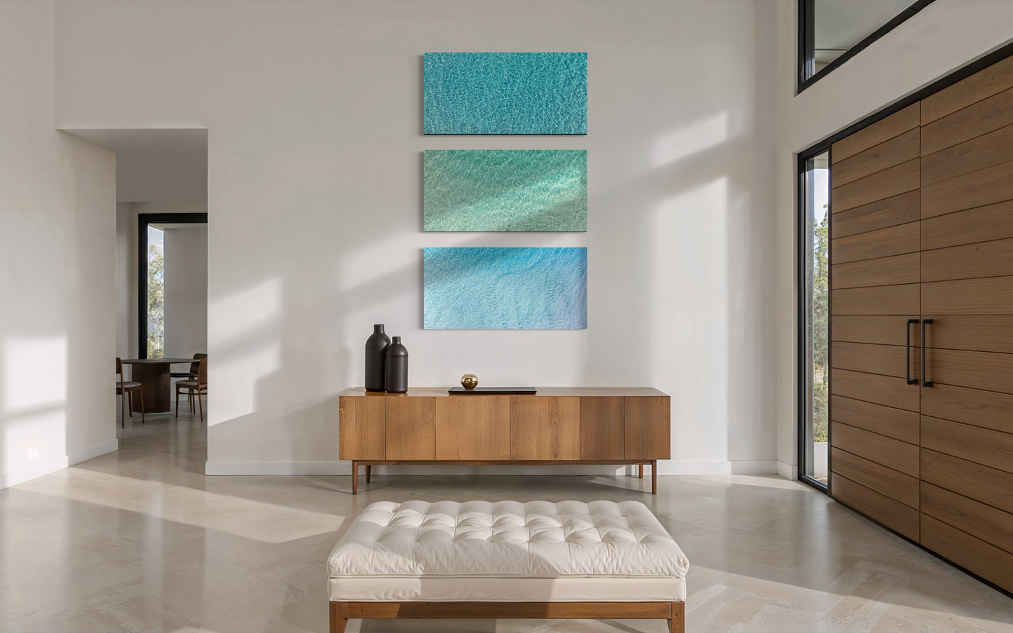 Coastal Triptych Blue Water Serenity Collection — Salty Vibes