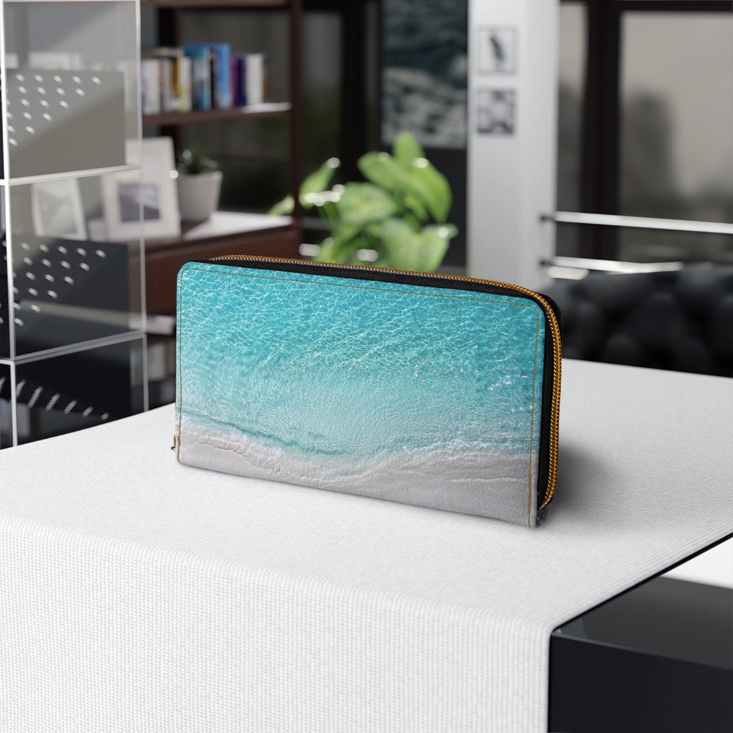 Zipper Wallet - "Saltwater Silence"
