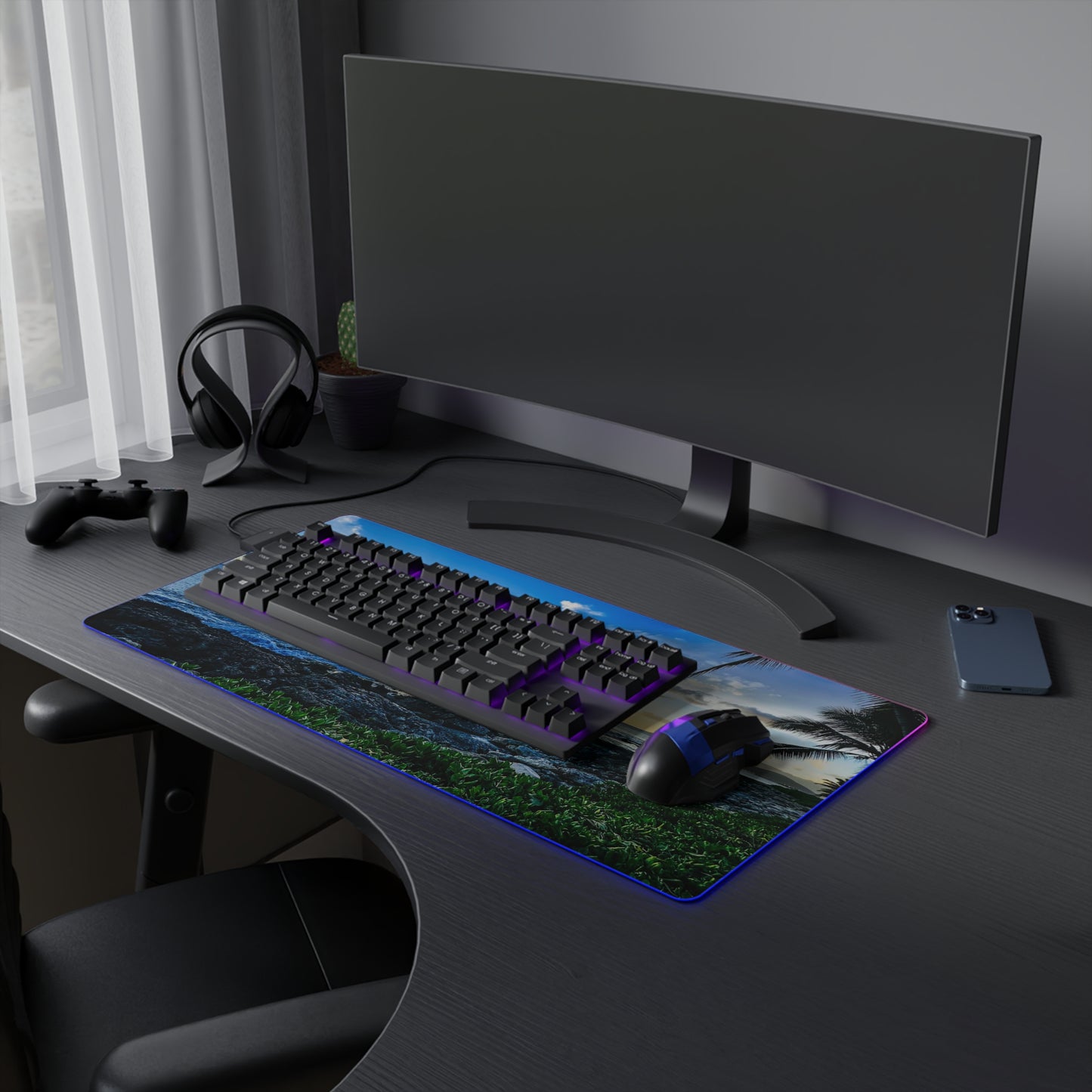 LED Gaming Desk Pad - "Mellow Yellow"