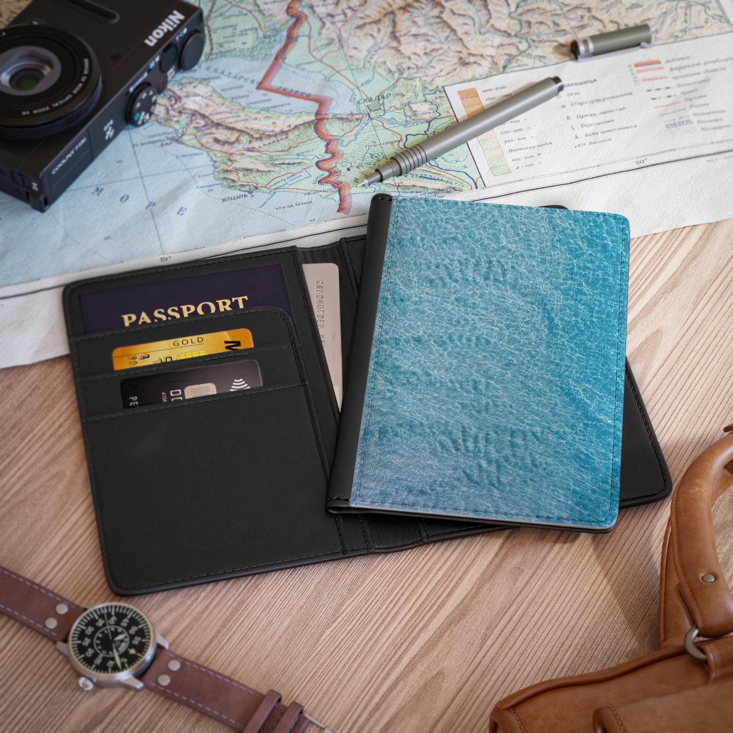 Passport Cover - "Soft Tide"