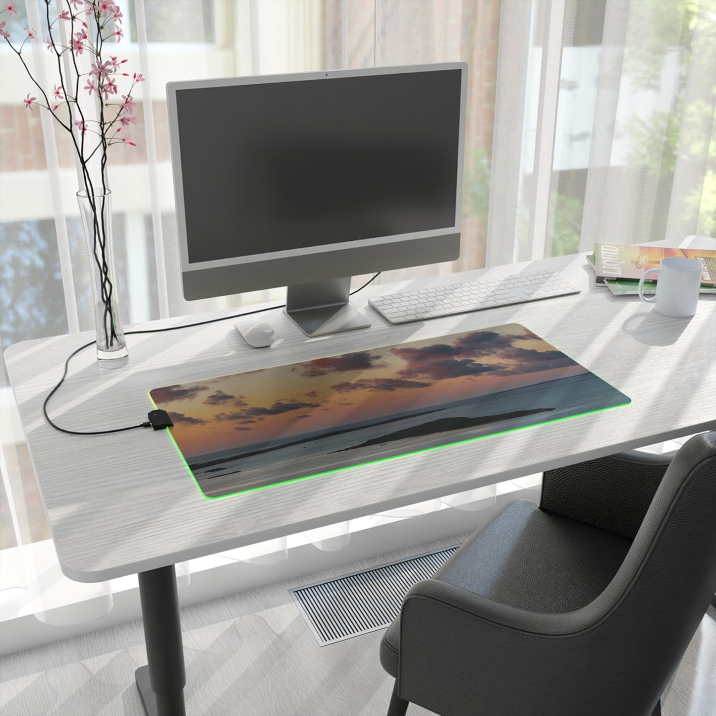 LED Gaming Desk Pad - "Sunset Drift"