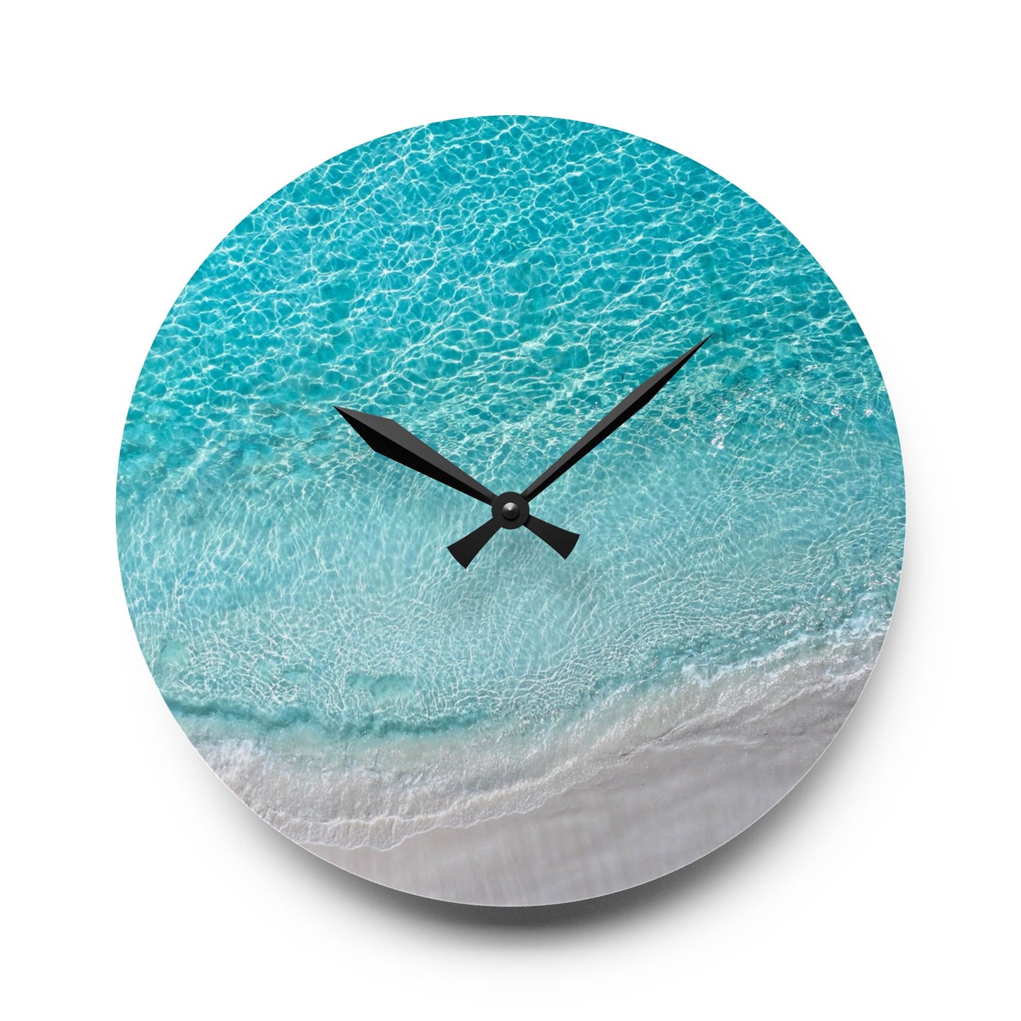 Acrylic Wall Clock - “Saltwater Silence”