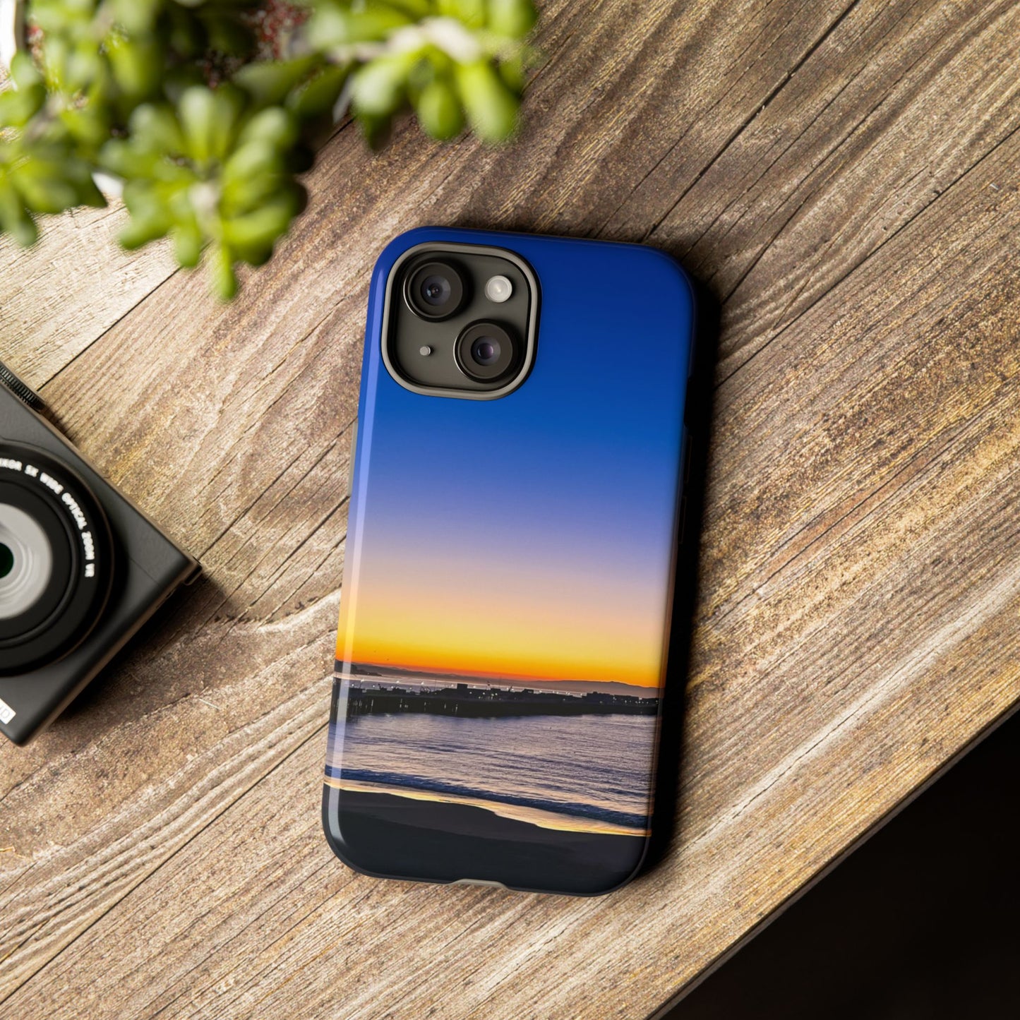 Tough Phone Case - “Golden Blues”