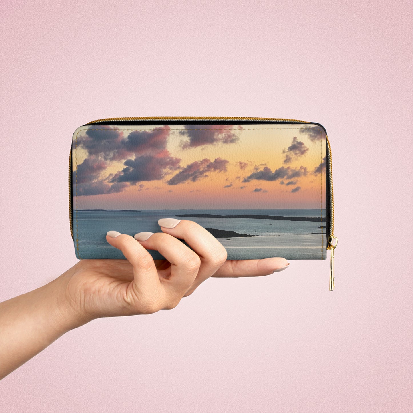 Zipper Wallet - "Sunset Drift"