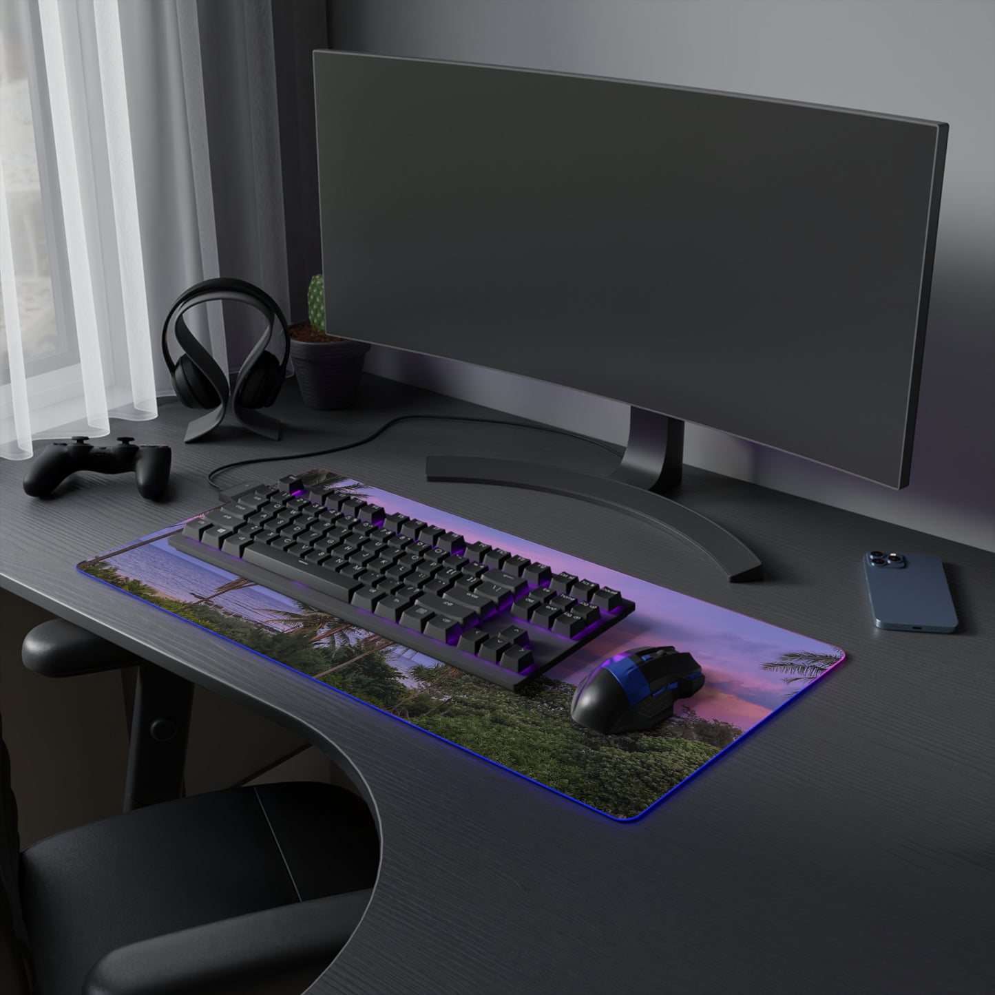 LED Gaming Desk Pad - "Bubblegum"