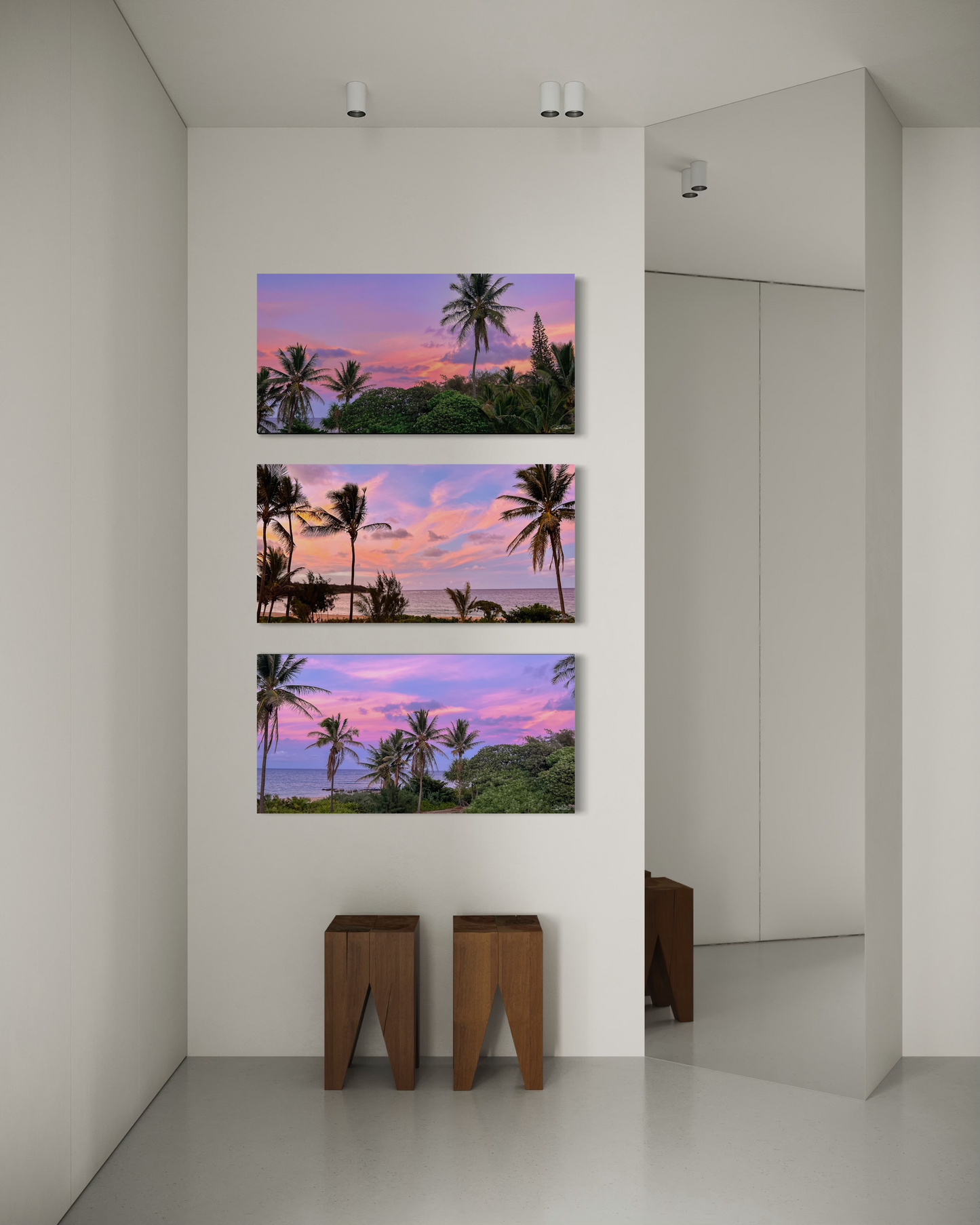 Minimal Pastel Beach Sunset Wall Decor Set — Salty Vibes