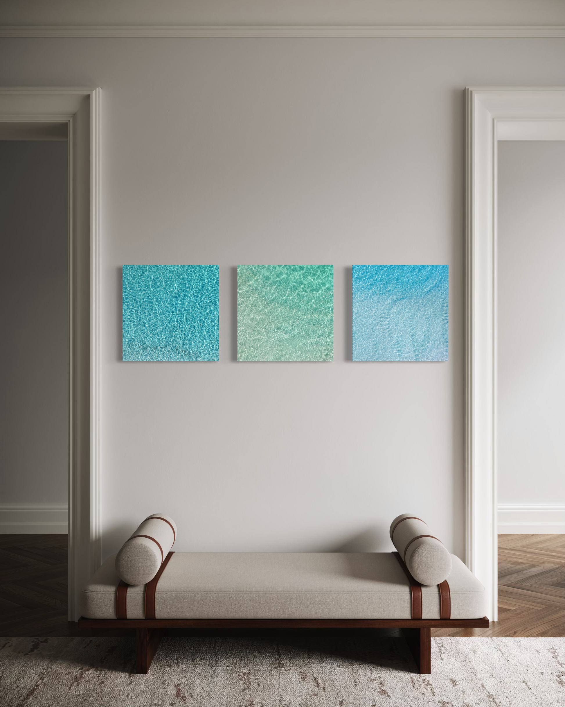 Coastal Triptych Blue Water Serenity Collection — Salty Vibes